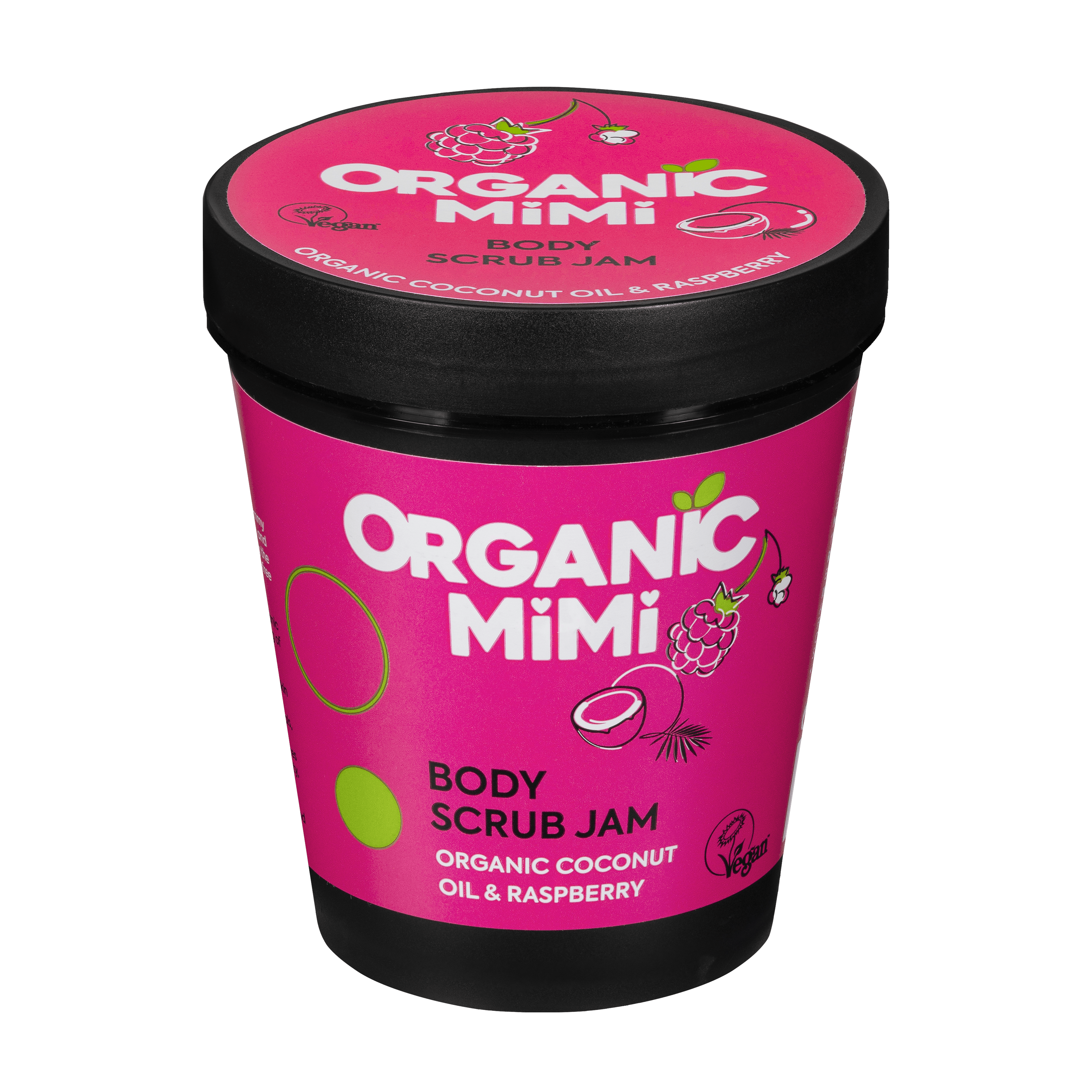 Organic Mimi, Body Scrub Jam Coconut & Raspberry, 250 g