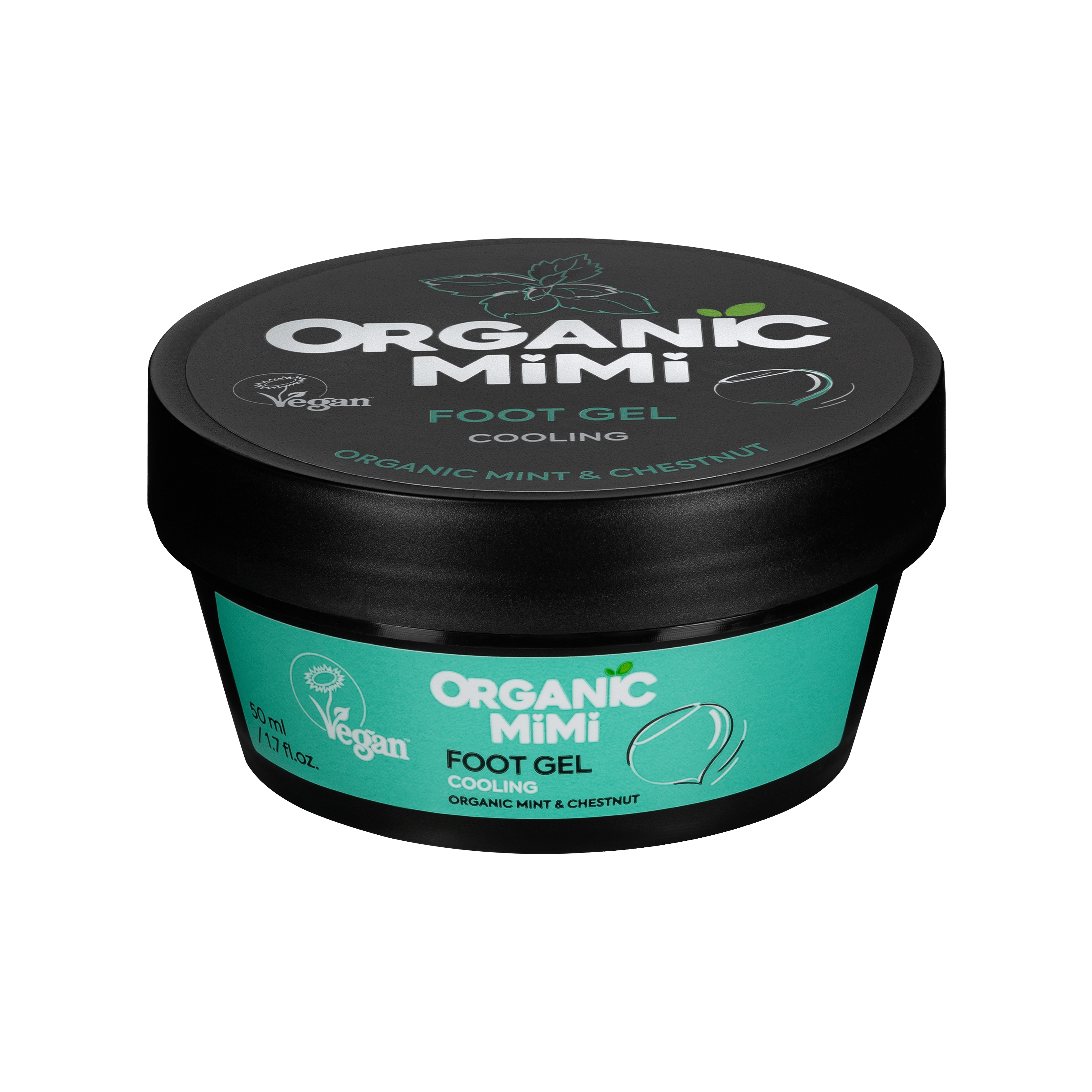 Organic Mimi, Foot Gel Cooling Mint & Chestnut, 50 ml