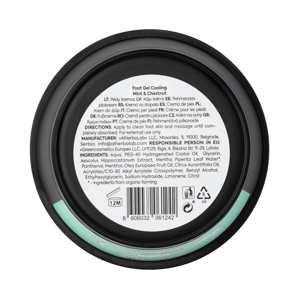 Organic Mimi, Foot Gel Cooling Mint & Chestnut, 50 ml