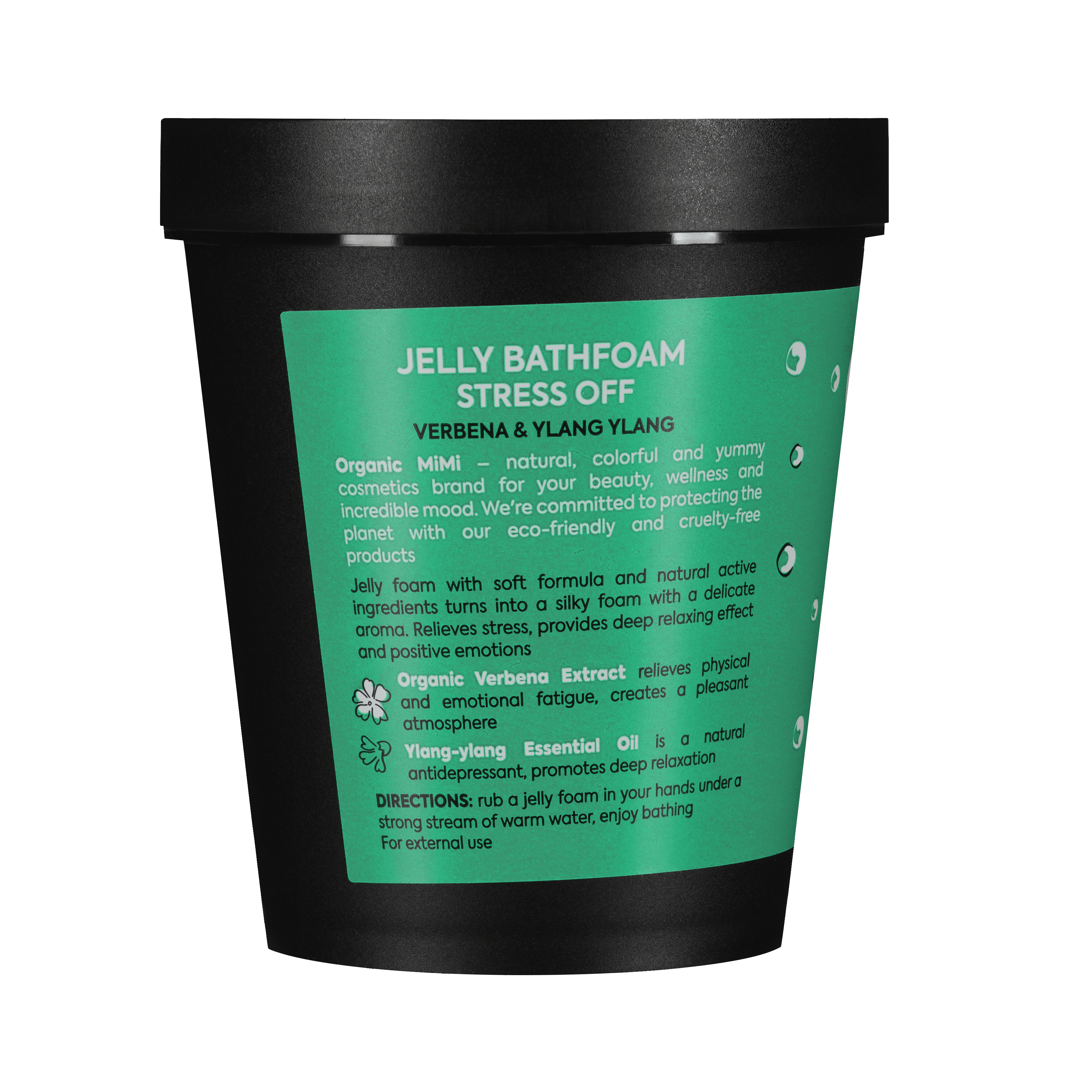 Organic Mimi, Jelly Bathfoam Stress Off Verbena & Ylang Ylang, 200 ml