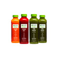 Four bottles of pure green juice with different flavors on a white background. Pure Green Juice 'Til Dinner, Cold Pressed Juice Drink 4pk: NON-GMO, No Added Sugar, Gluten Free Juice Drink