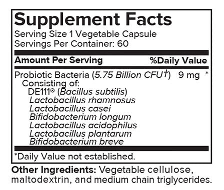 Portions Master Advanced Probiotic 5.75 Billion Gastrointestinal Support (60 Count)