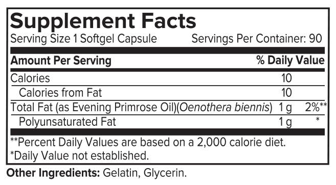 Portions Master Women's Primrose Oil Skin & Hormonal Health (90 Count)