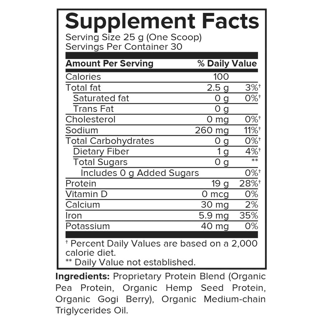 Portions Master Vegan Protein Blend Unflavored