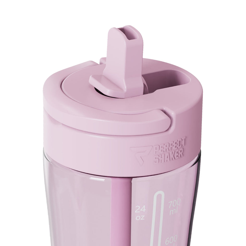 PinkPerfect Shaker with lid on a white background