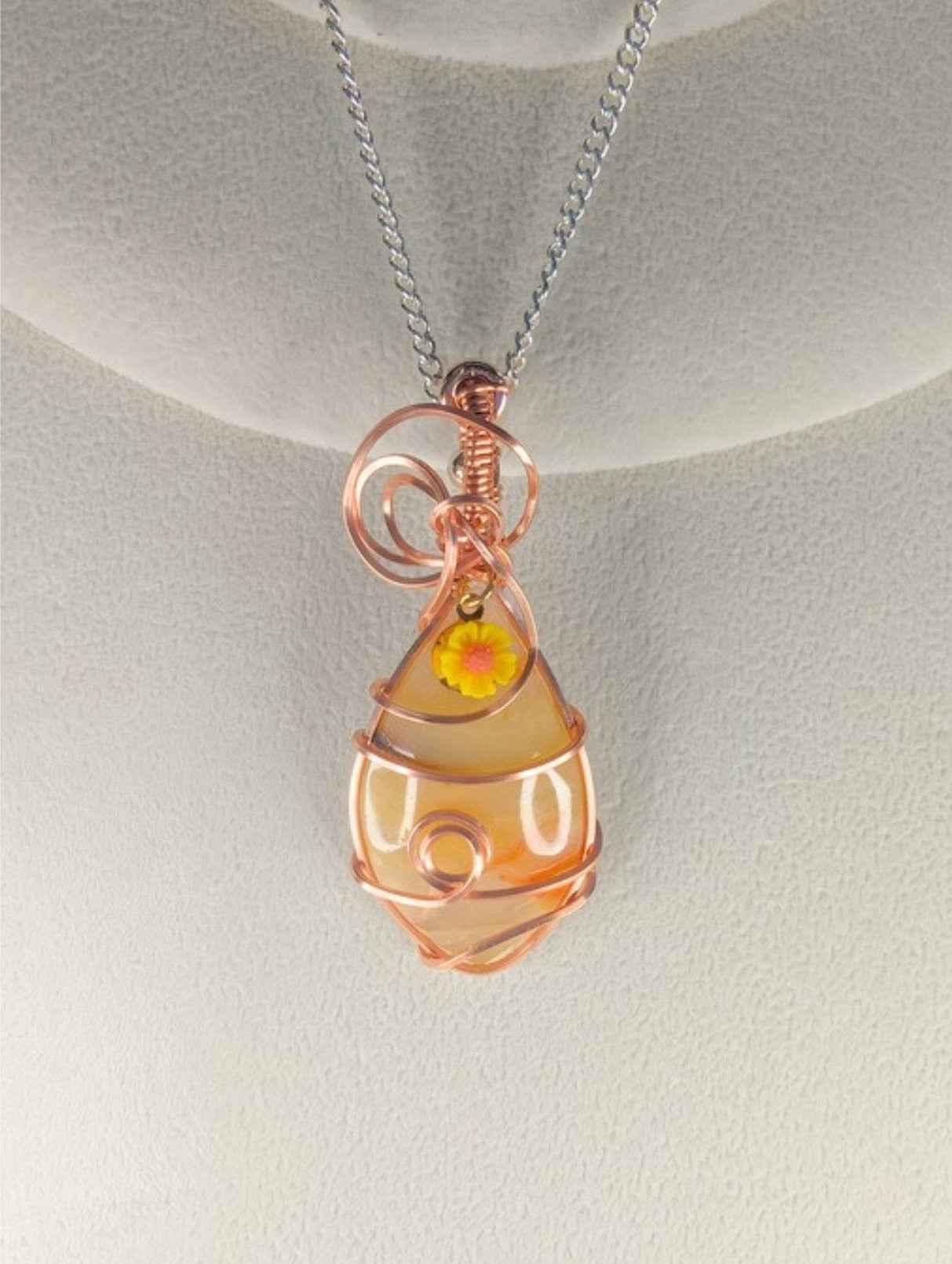 Carnelian Cabochon *Unplated Copper*