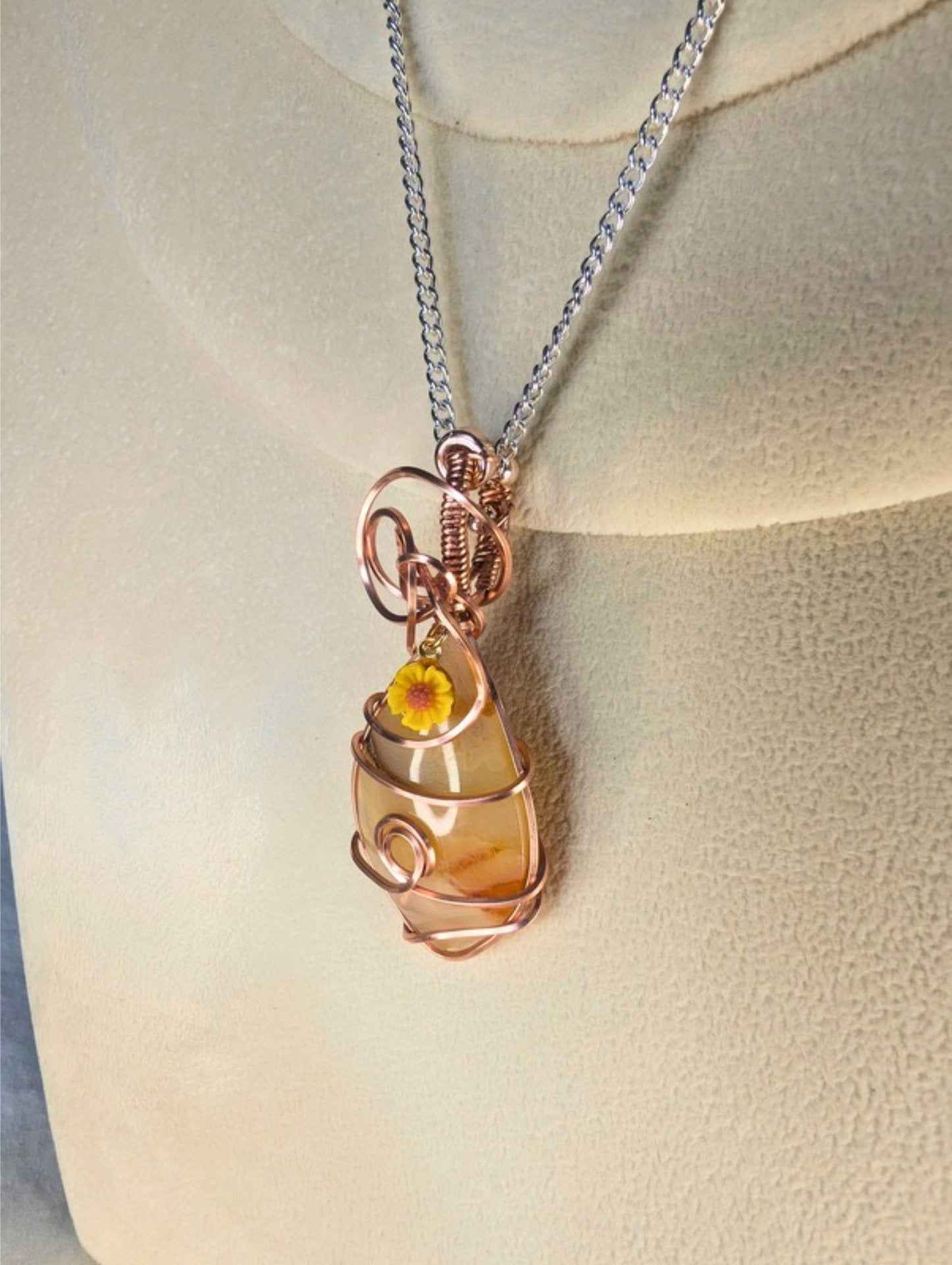 Carnelian Cabochon *Unplated Copper*
