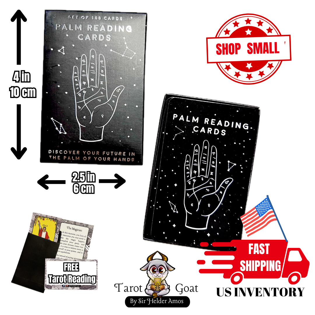 Palm Readings Cards - Set of 100 Flash Cards to Learn Palmistry and Divination