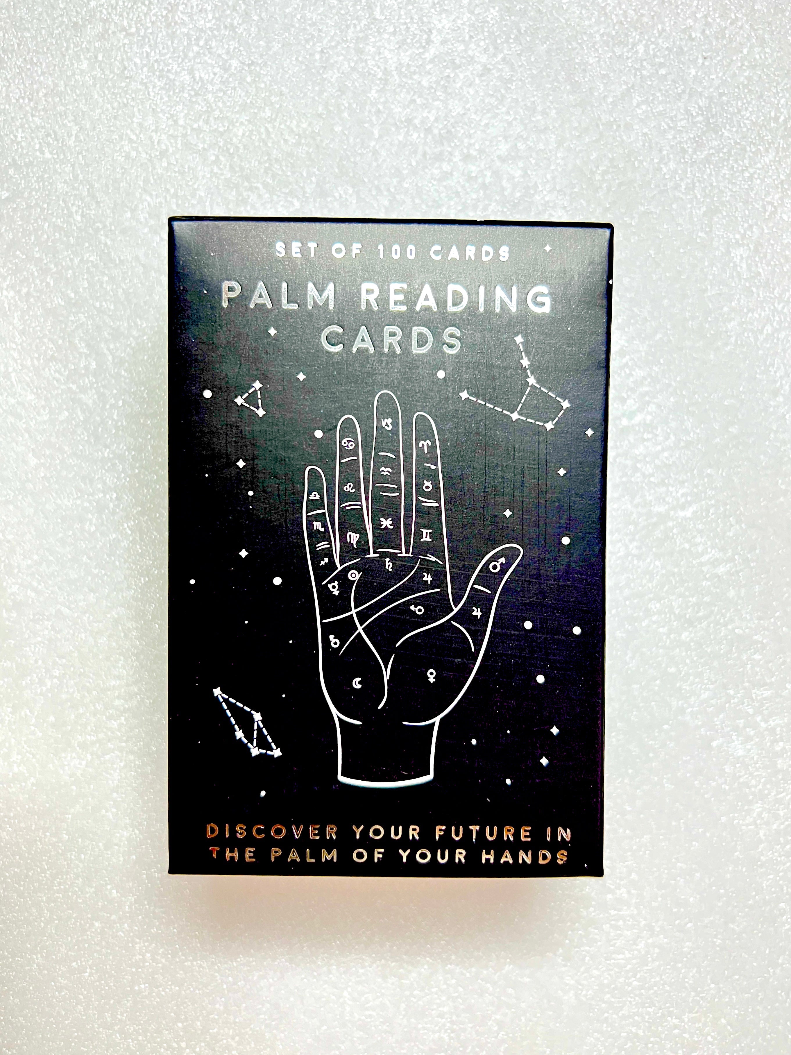 Palm Readings Cards - Set of 100 Flash Cards to Learn Palmistry and Divination