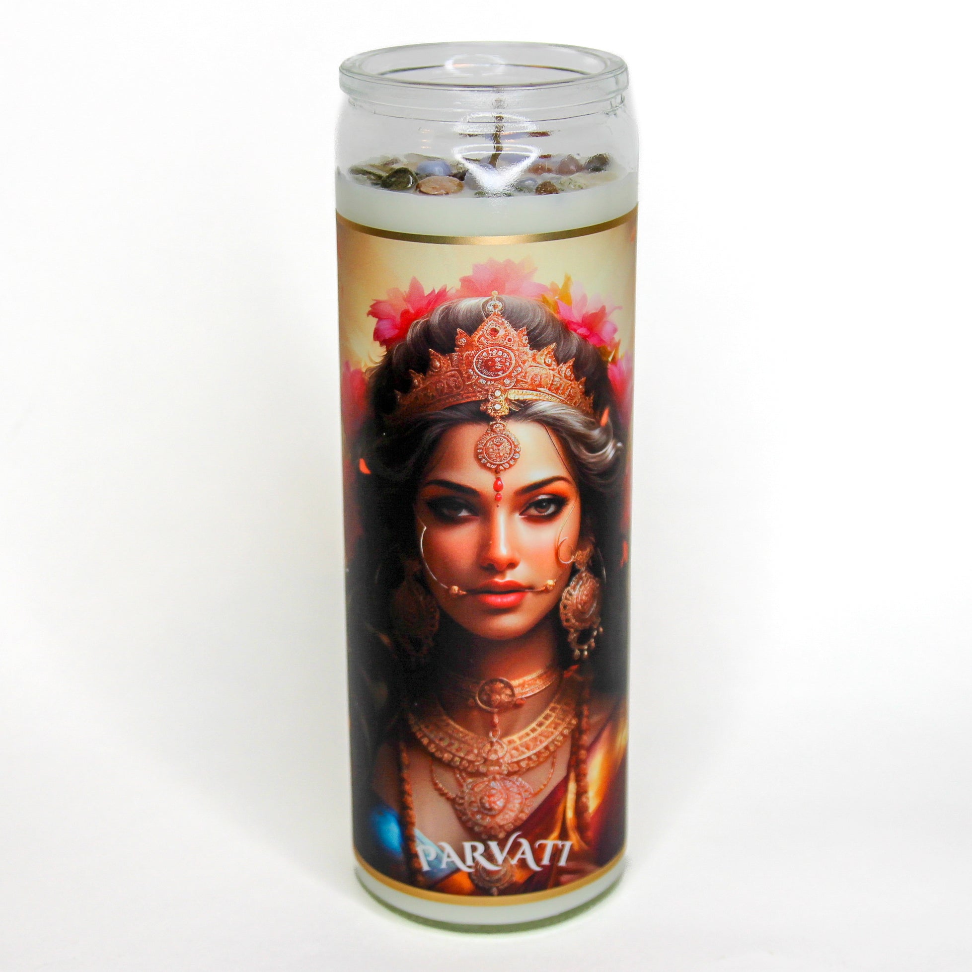 Parvati Crystal Altar Candle