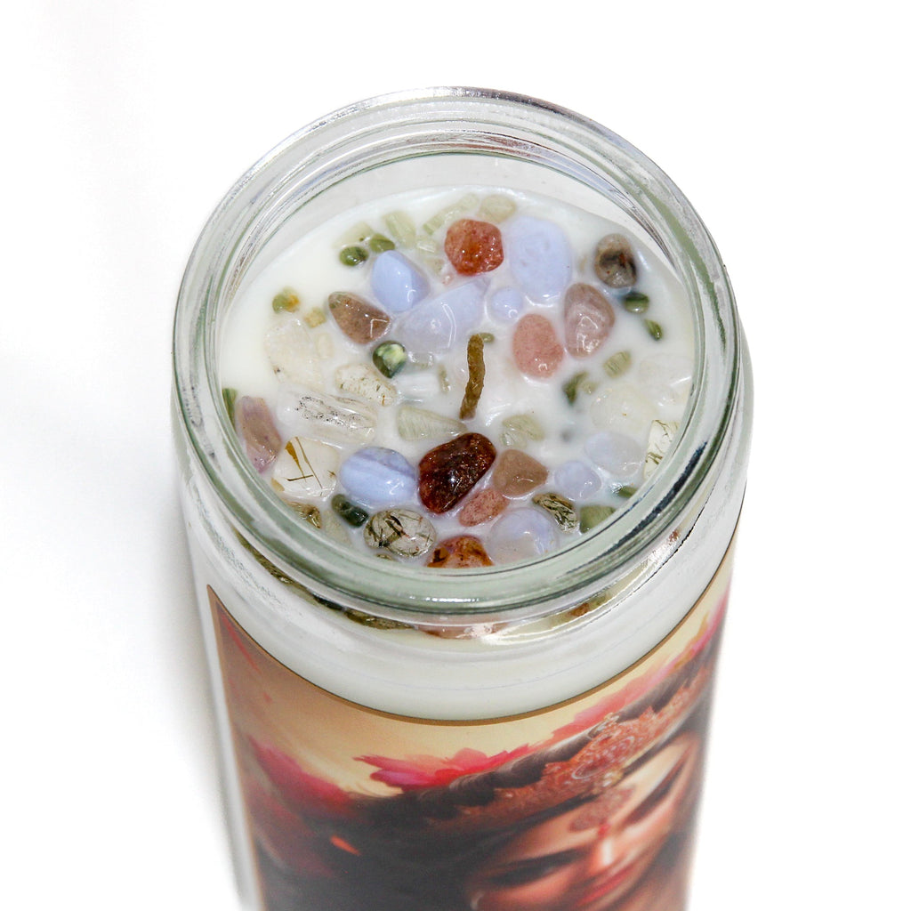 Parvati Crystal Altar Candle