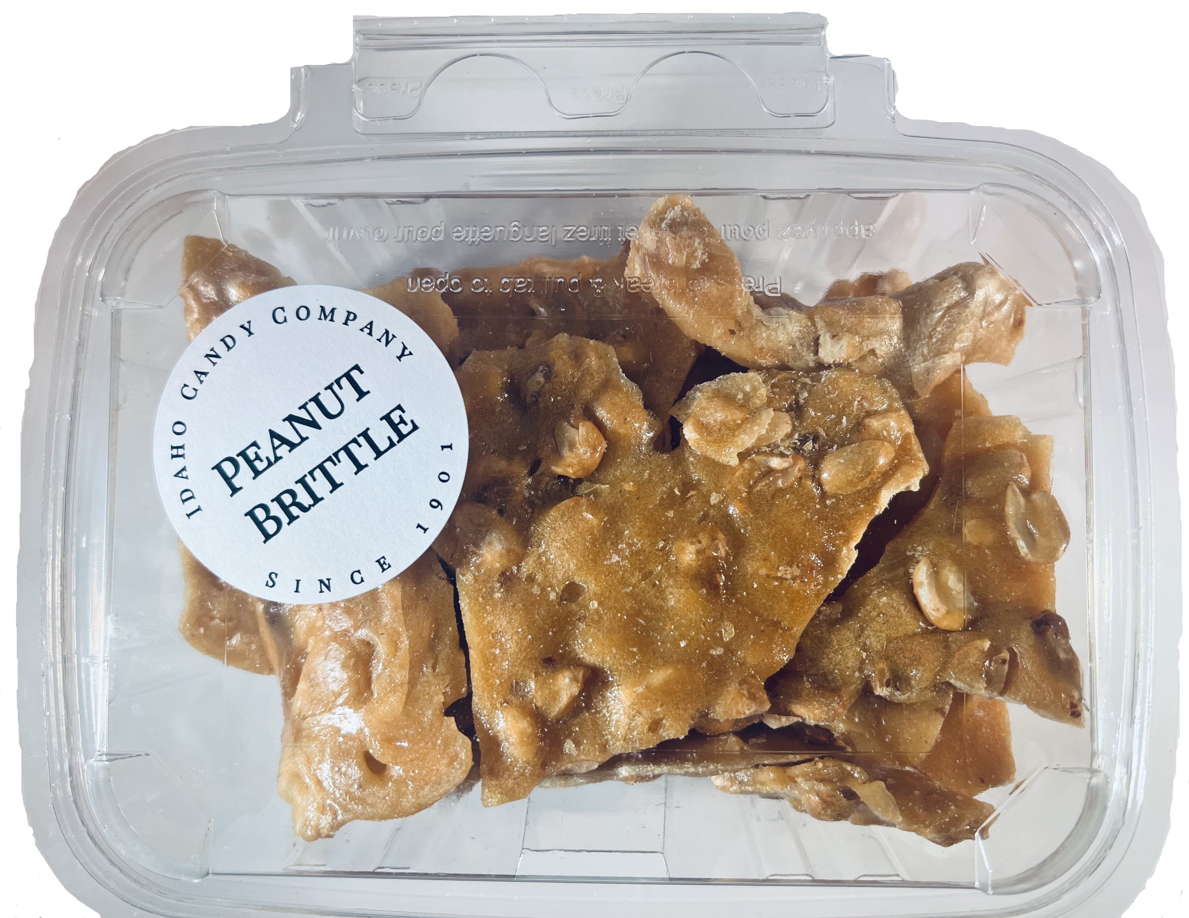 Idaho Candy Company Peanut Brittle 14 oz Tub – Classic Crunchy Peanut Candy with Roasted Peanuts and Sweet Caramelized Brittle Pieces
