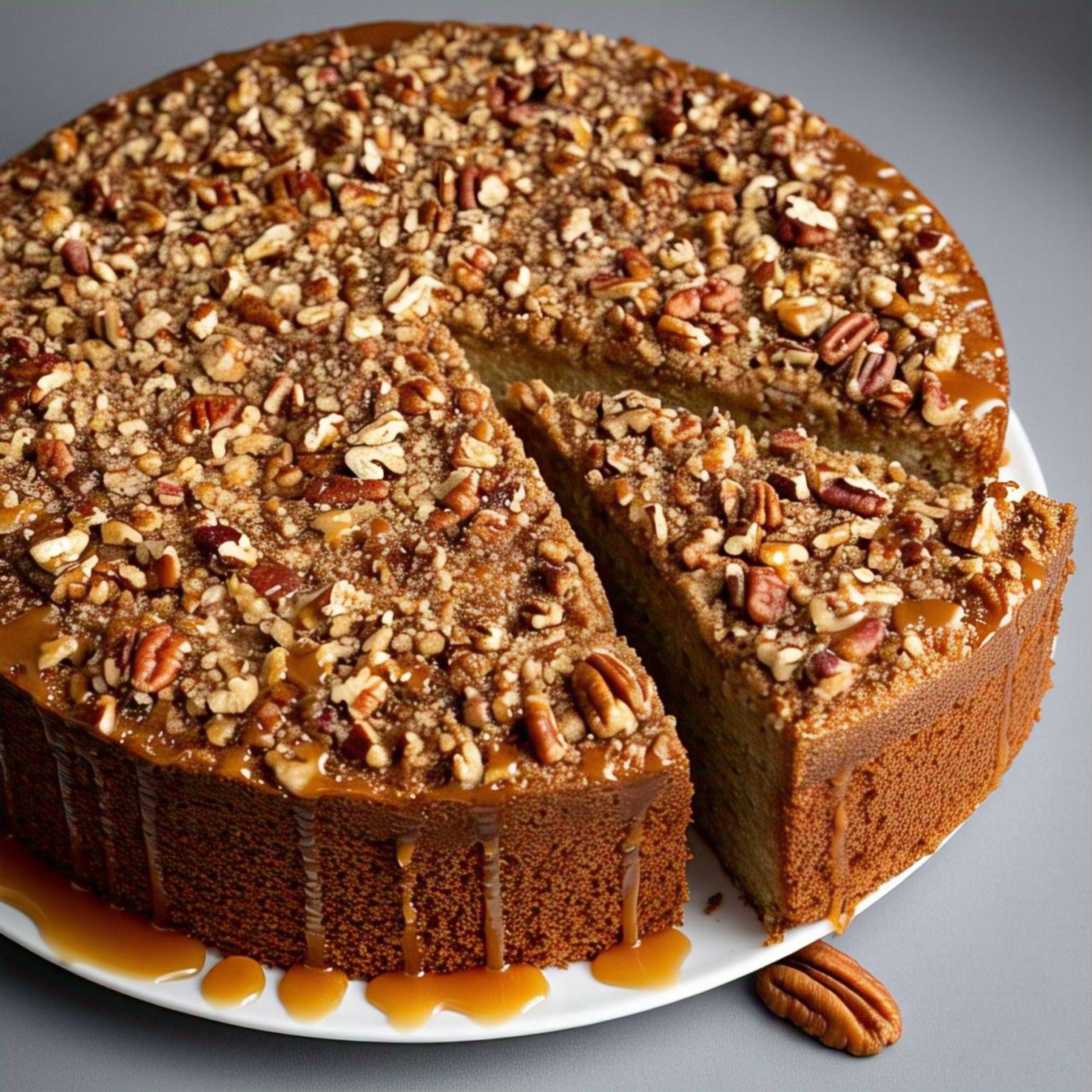 Andy Anand Deliciously Indulgent Sugar Free Pecan Cake 9" - Freshly Baked Cakes For Sale - Savor Rich Cake Treat (2 lbs)