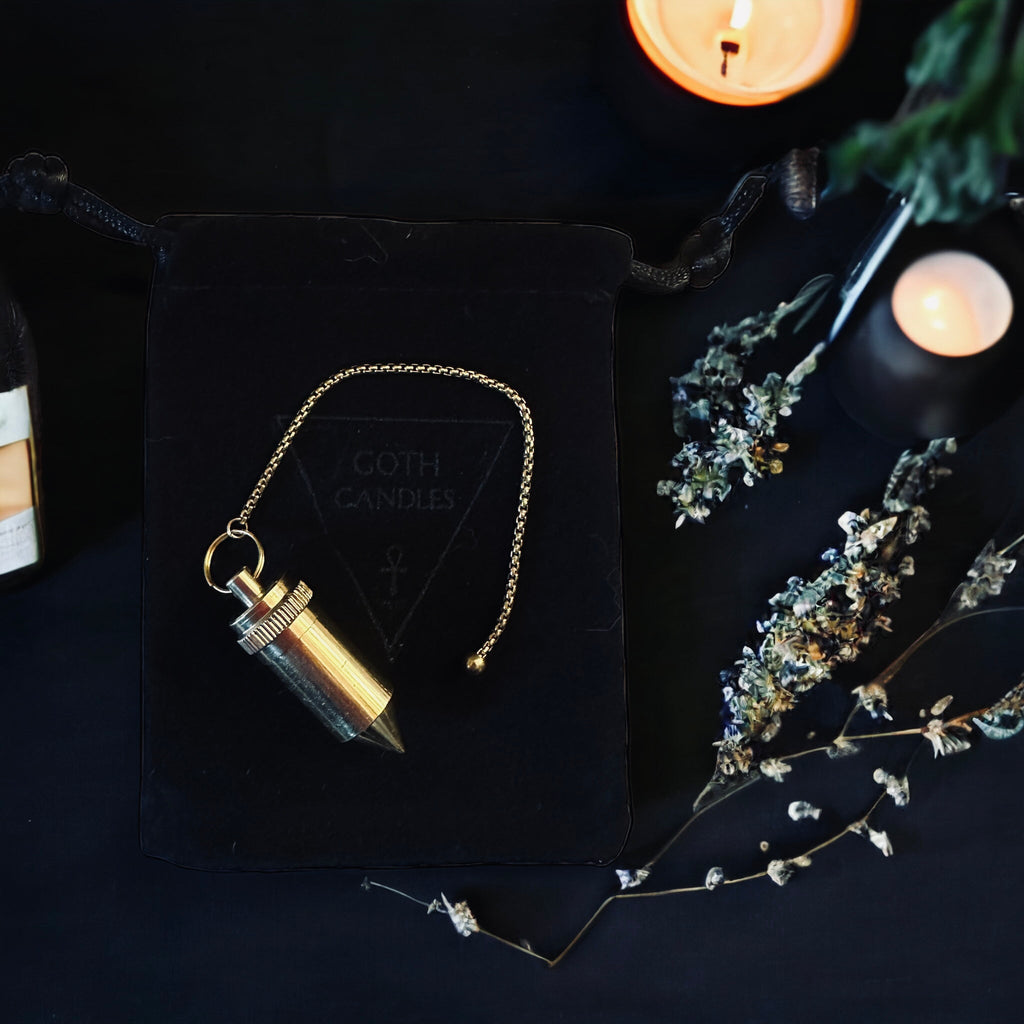 Heavy Brass Pendulum – Spirit Tool for Divination – Goth Candles