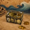 Pirate's Treasure Chest of Coins