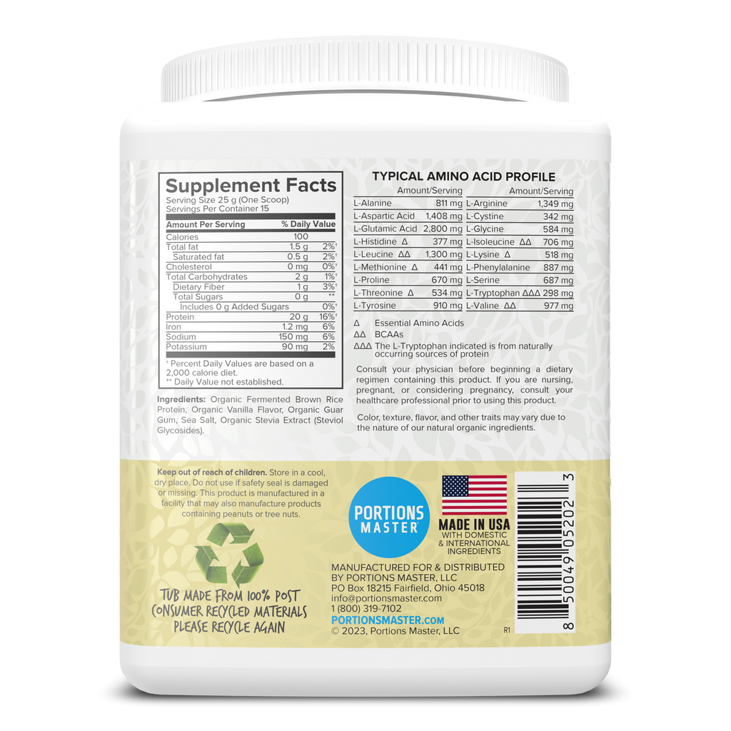 Portions Master Plant Protein Vanilla