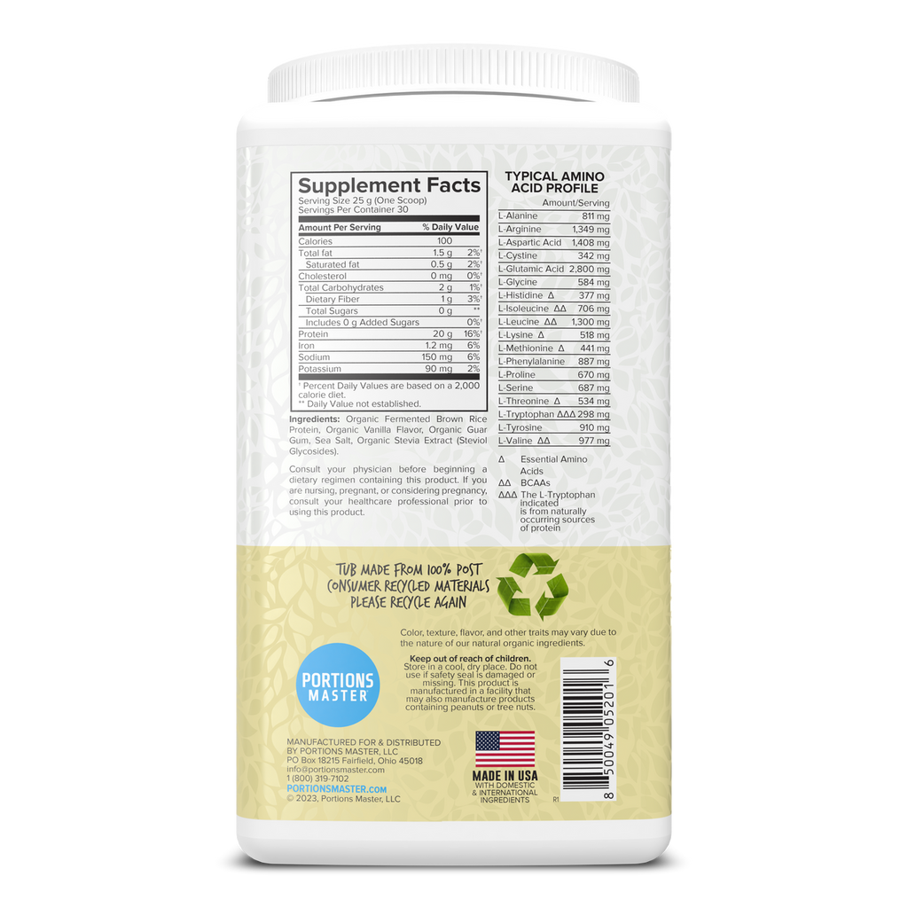 Portions Master Plant Protein Vanilla