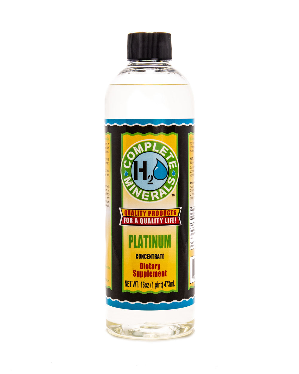 Bottle of Complete Minerals H2 dietary supplement on a white background