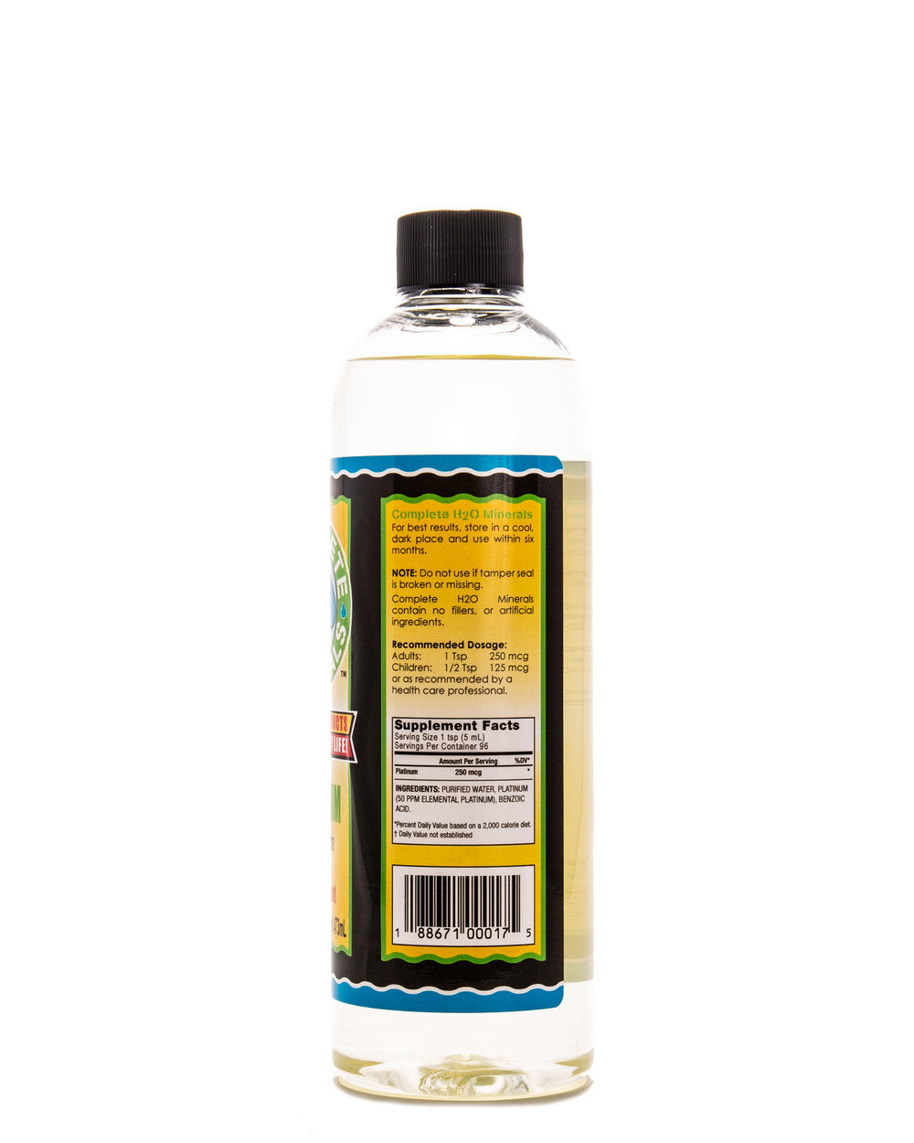 Bottle with a label on a white background