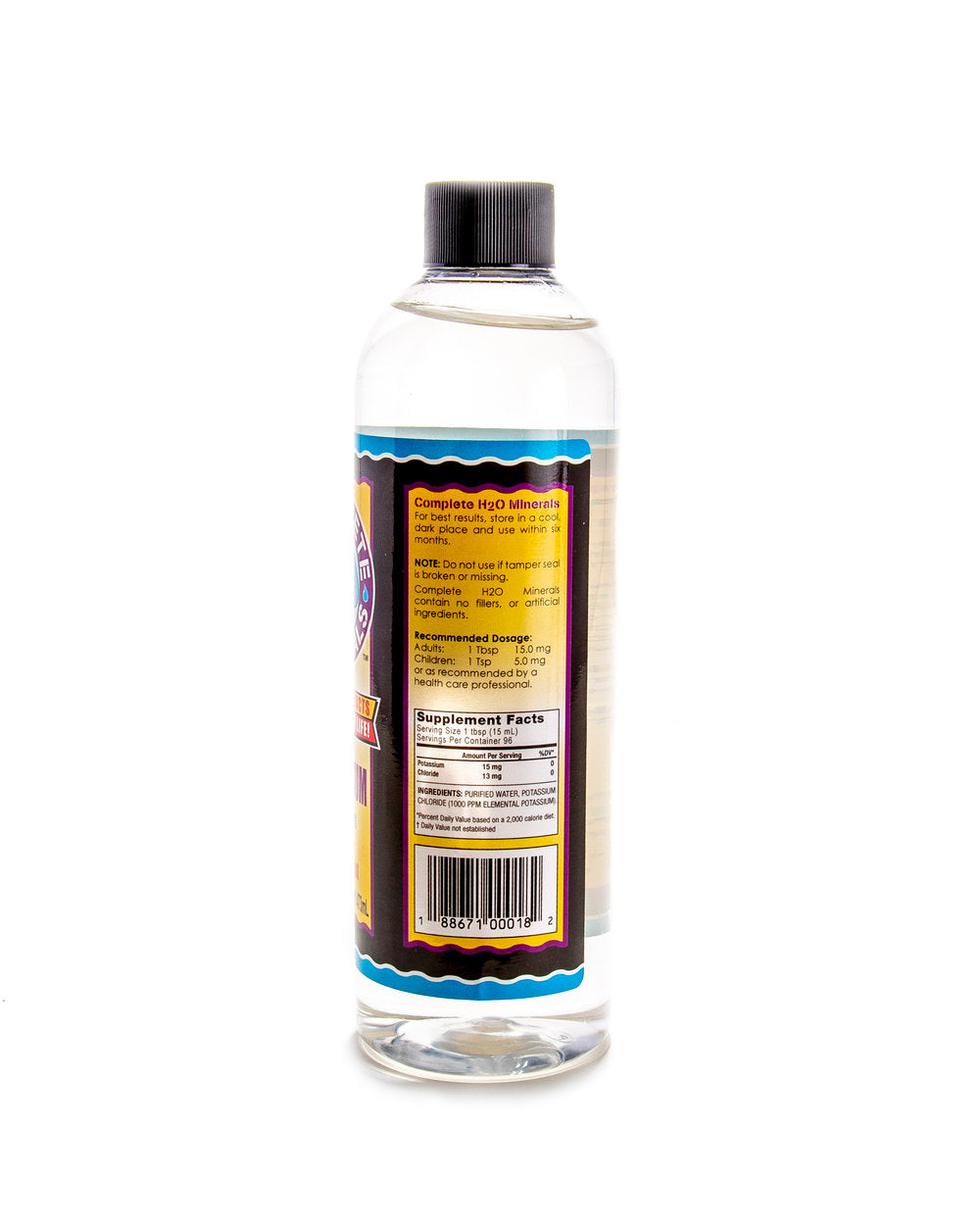 Bottle with a label on a white background