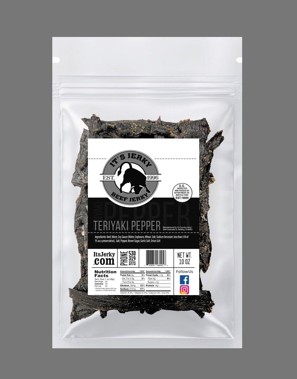 Teriyaki Pepper Beef Jerky 10oz