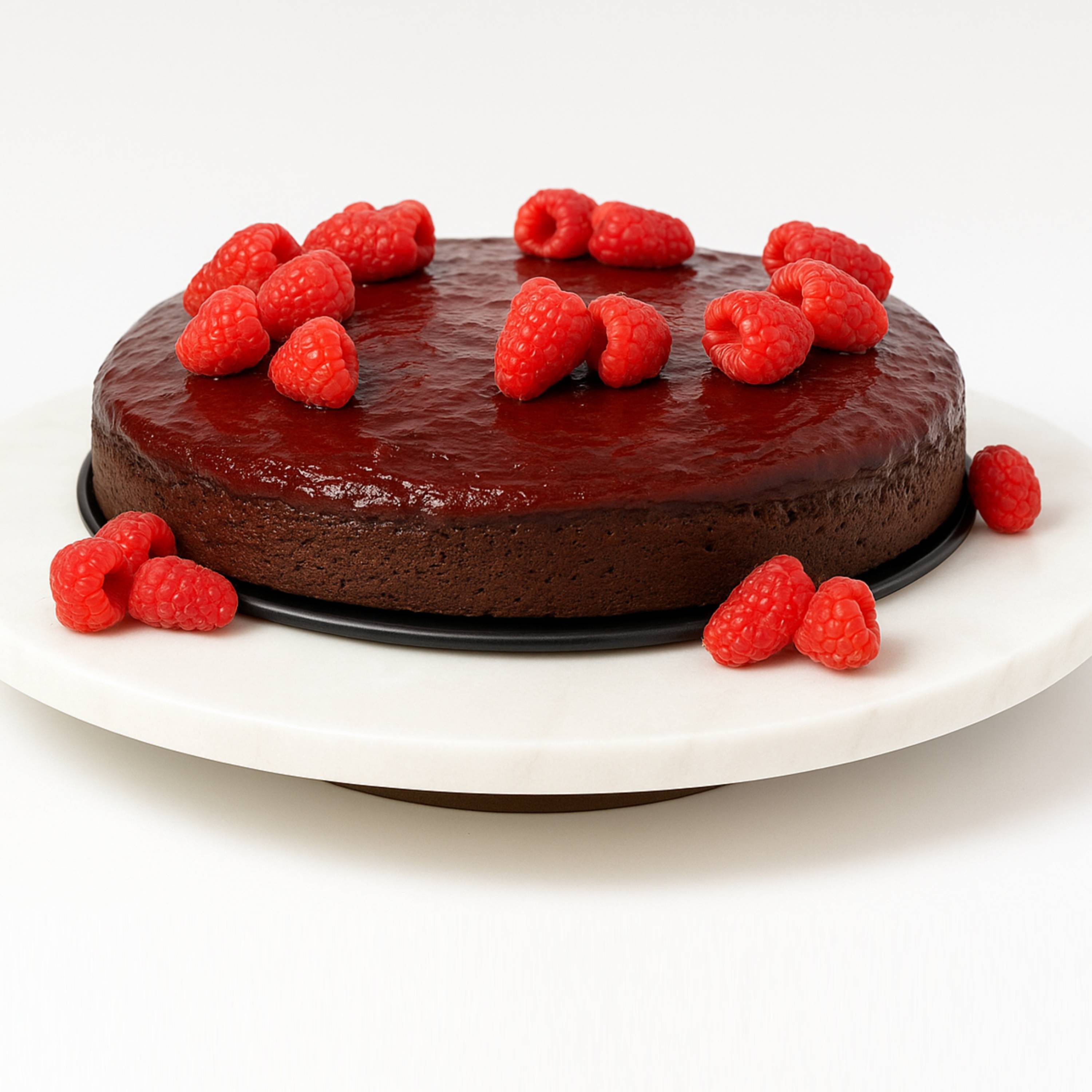 Andy Anand Chocolate Raspberry Truffle Cake 9" with Real Chocolate Truffles: Perfect Handmade Cakes Freshly Baked  - 2.8 lbs