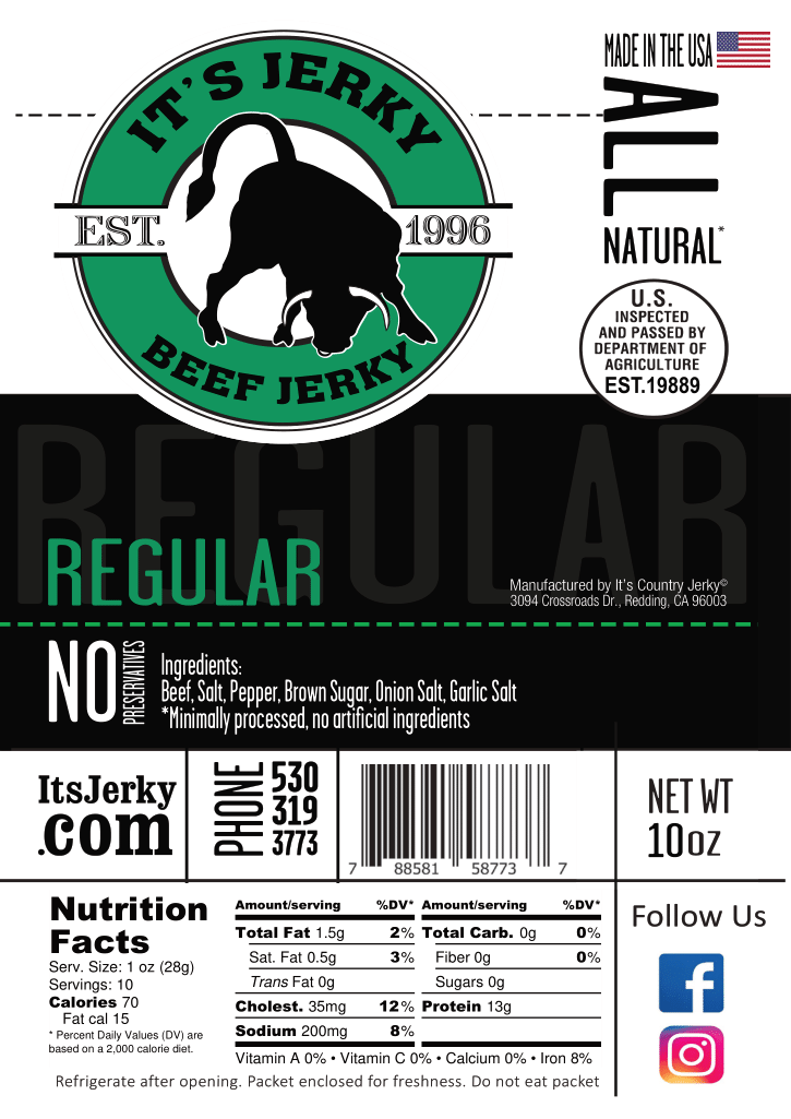 Regular Beef Jerky 10oz