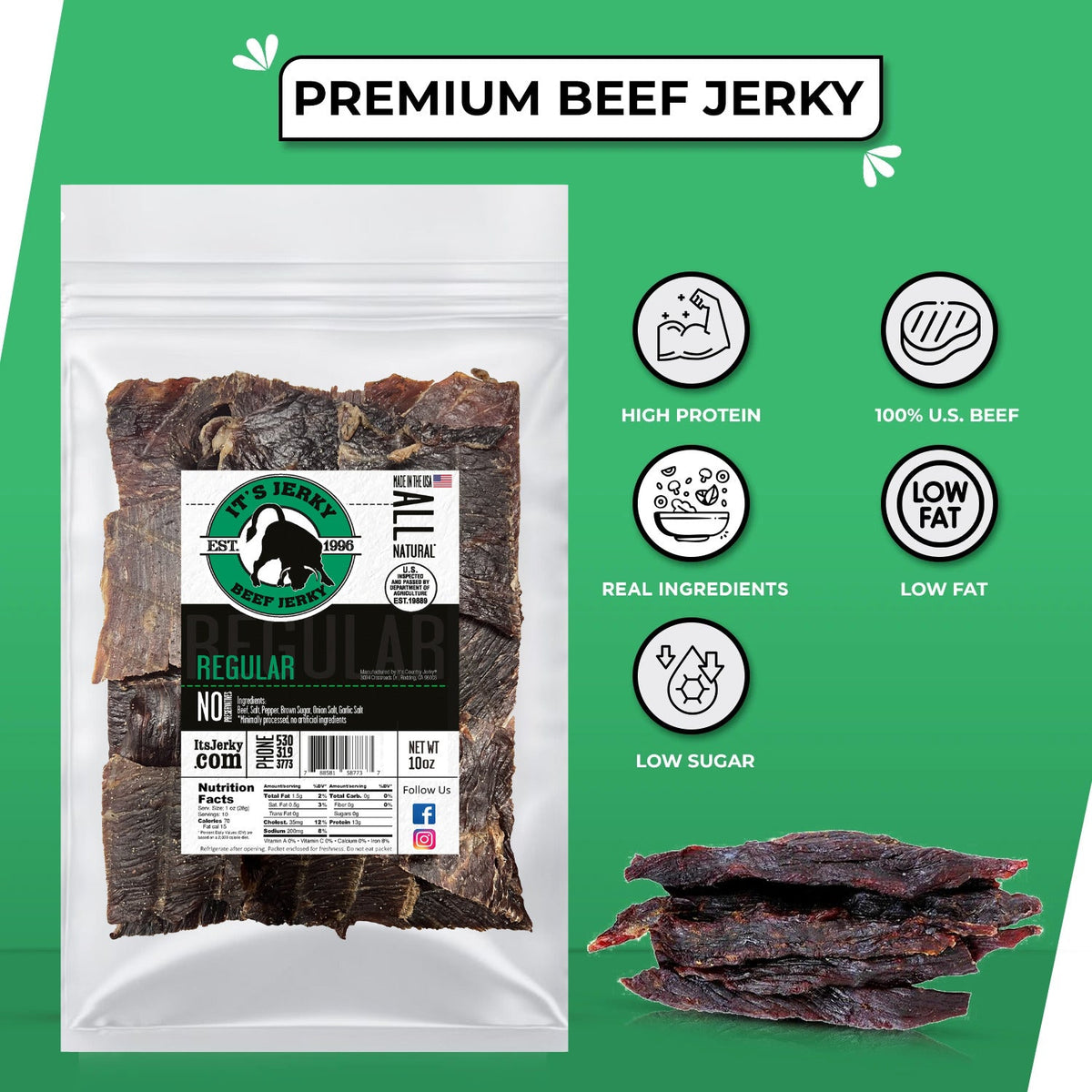 Regular Beef Jerky 10oz