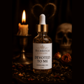 Rich Bitch Conjure’s "Devoted To Me" oil that highlights its ability to foster deep emotional connection, unwavering loyalty, and commitment. Use a mystical and empowering tone that speaks to customers seeking to manifest exclusive love and security in their relationships, while clearly detailing how to use the product in various spiritual rituals.