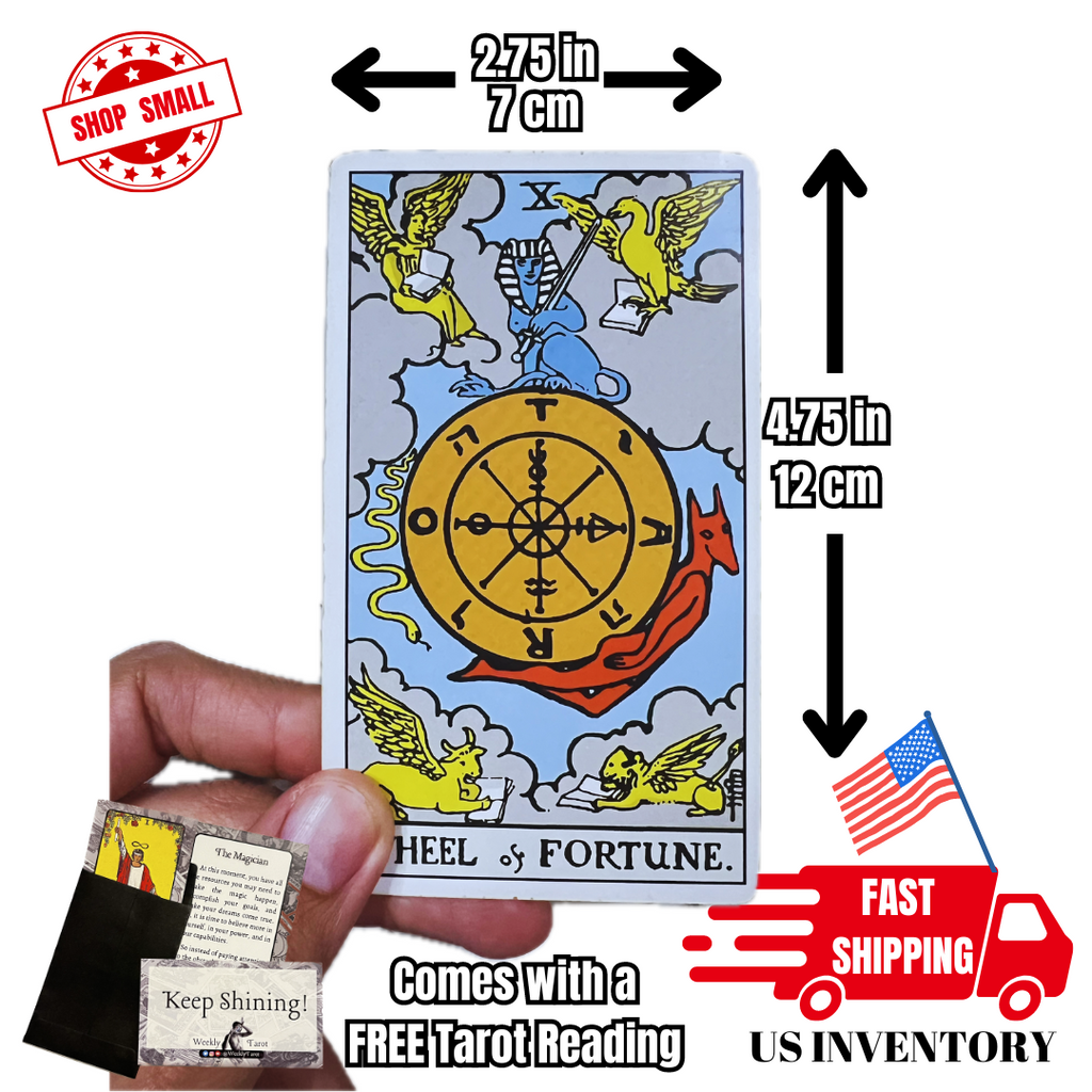 Classic Rider Waite Tarot Deck of 78 Cards with Guidebook