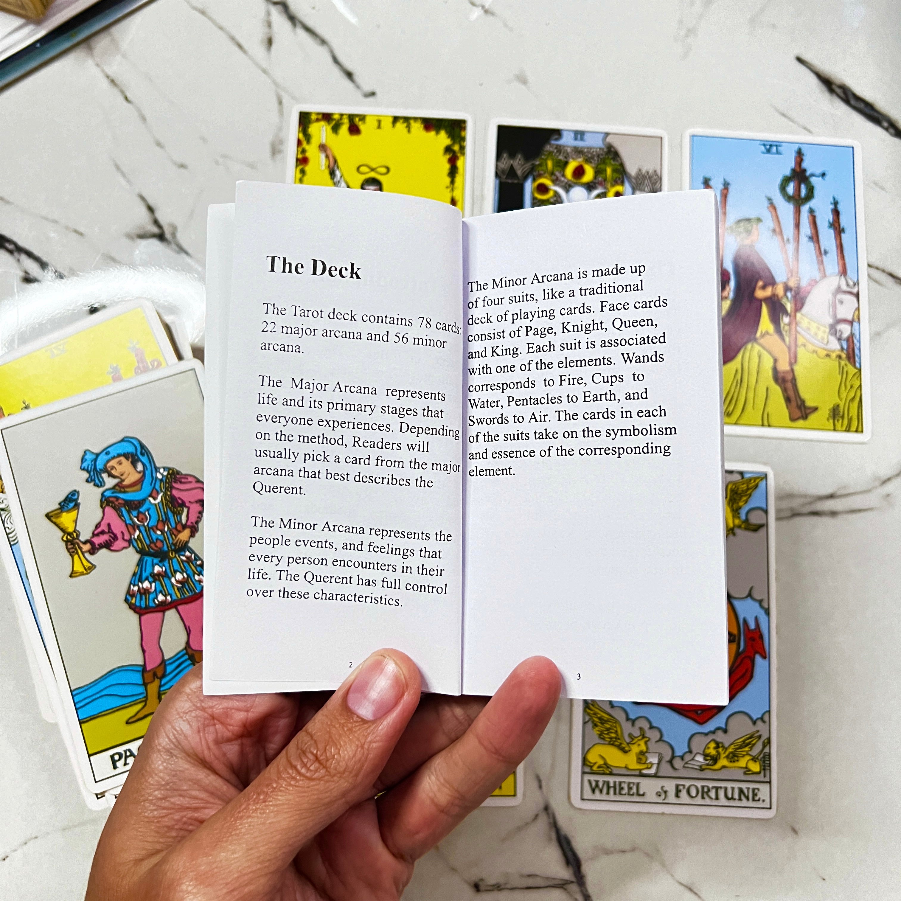 Classic Rider Waite Tarot Deck of 78 Cards with Guidebook