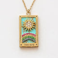 1Pcs Necklace Creative Pendant Tarot Card Elements Sun Star Moon Knight Necklace Pendant Fashion Trendy Accessories