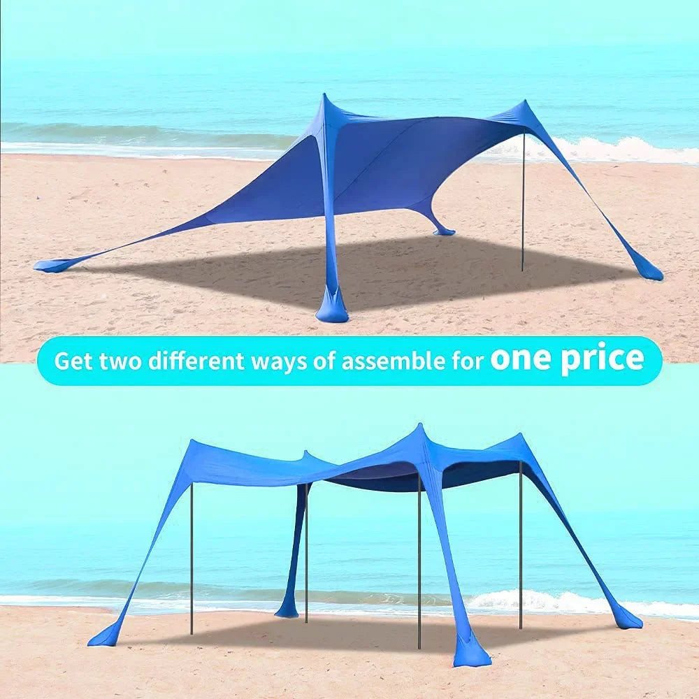 Outdoor Canopy Tent For Lawn And Beach Portable Camping Shelter