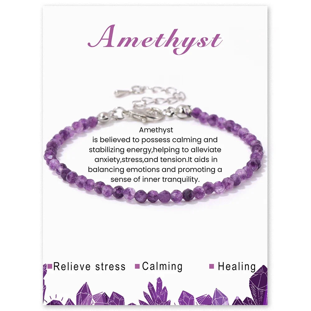 Faceted Gemstone Bead Bracelets