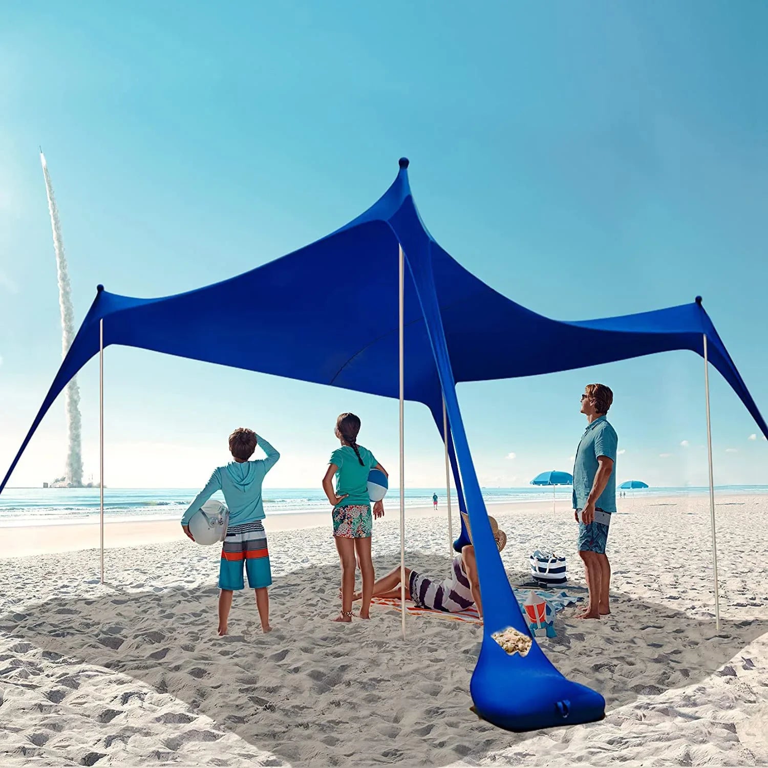 Outdoor Canopy Tent For Lawn And Beach Portable Camping Shelter
