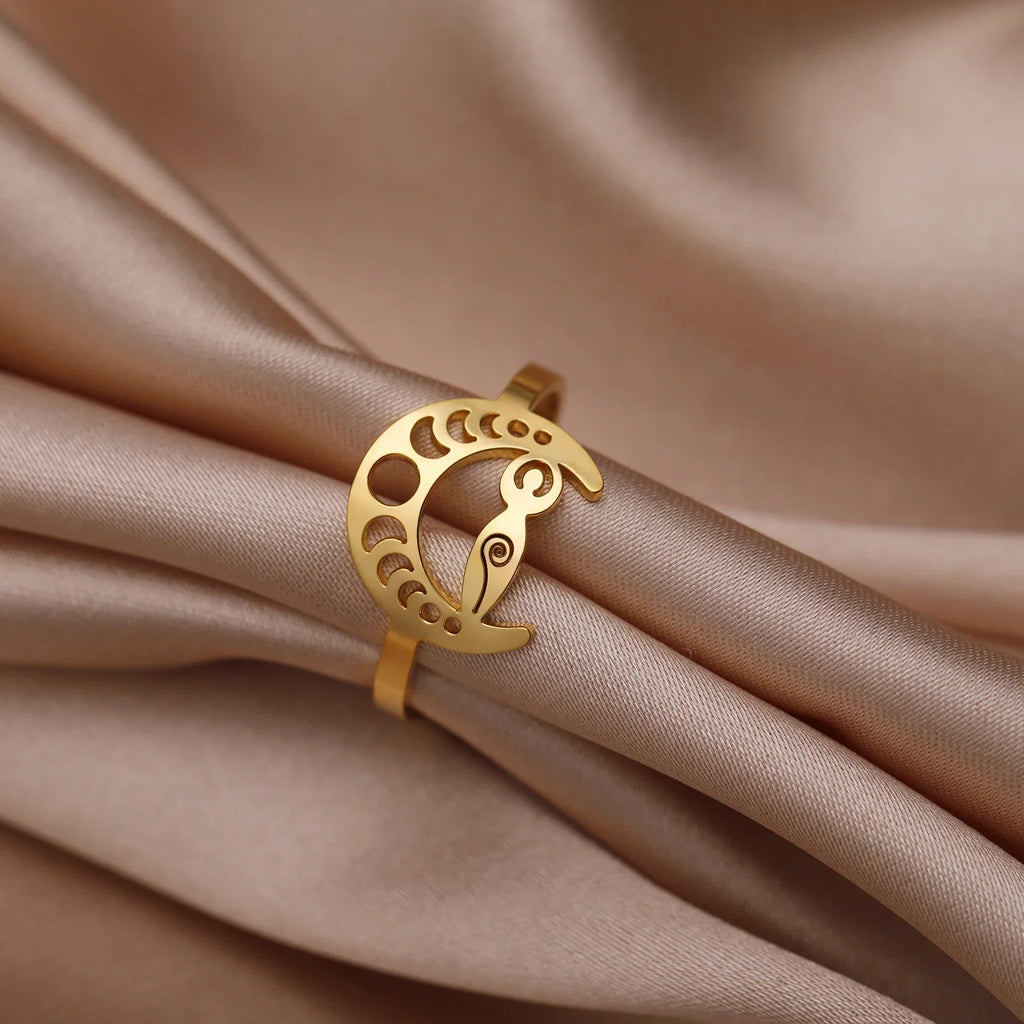Moon Phase Goddess Ring