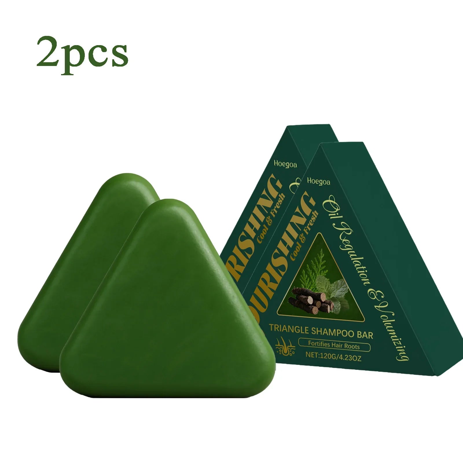Herbal Usman Grass Shampoo Soap Cypress Leaf Polygonatum Herbal Plant Extract Refreshing Clean Oil Control Dandruff Itching 120g