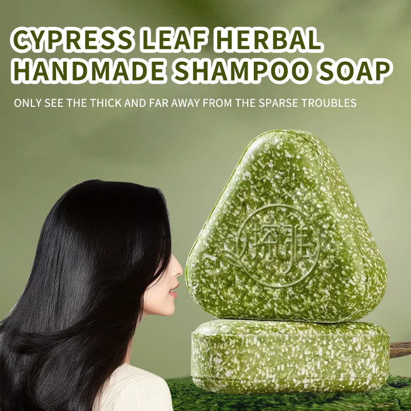 Herbal Shampoo Soap Bar With Usman Grass Handmade Natural Hair Nourishing Soap Oil Control Refreshing Fluffy Soothing Hair Care