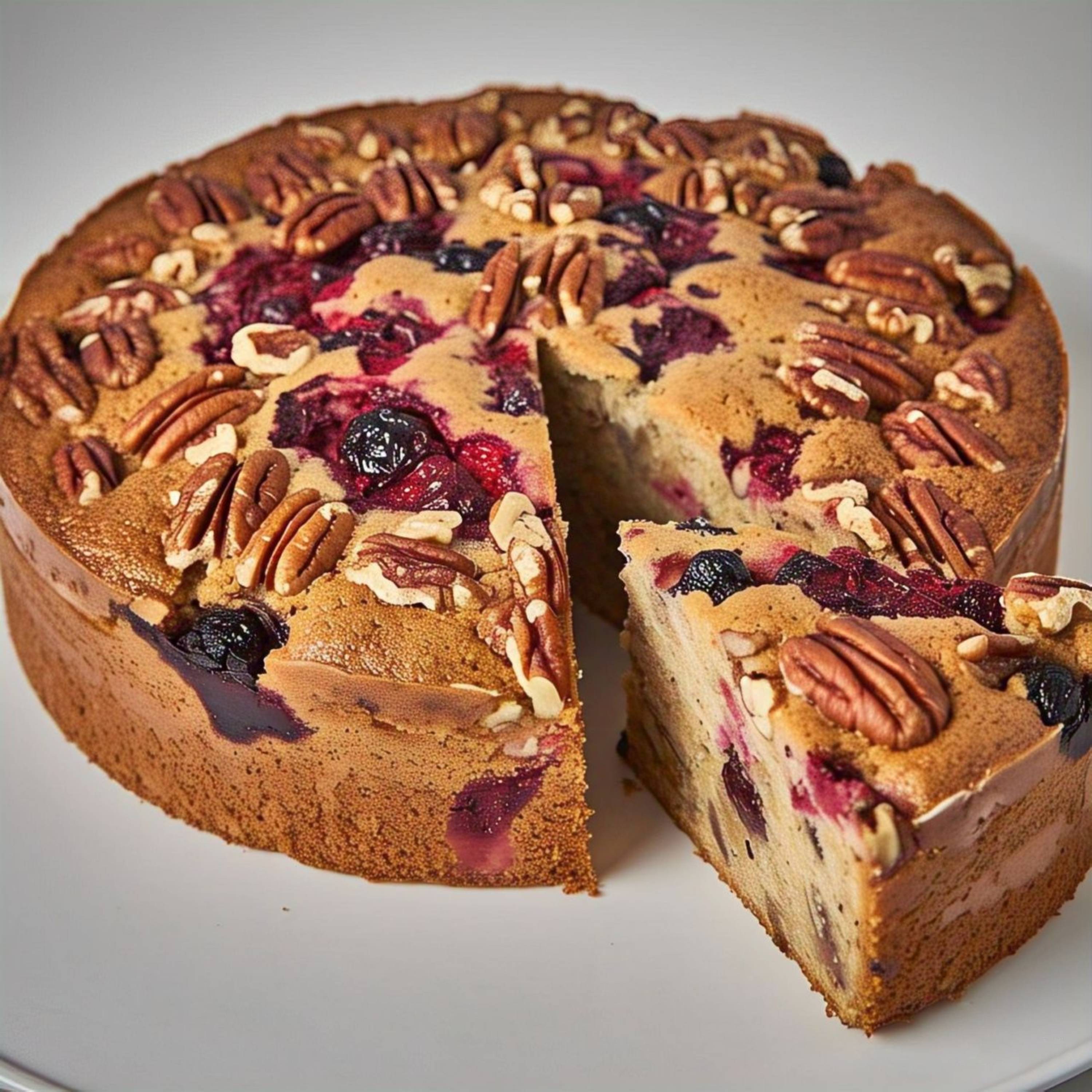 Andy Anand Sugar Free Mixed Berries Cake (2.8 lbs) - Diabetic Friendly Gourmet Dessert, No Sugar Added Berry Cake - Handmade Artisan Cake in Reusable Tray - Natural Keto Friendly Gourmet Treat