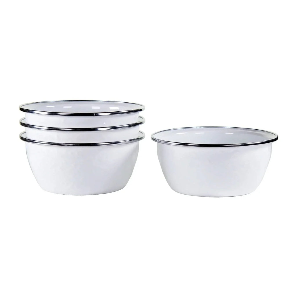 Golden Rabbit Enamelware Salad Bowls - Set of 4