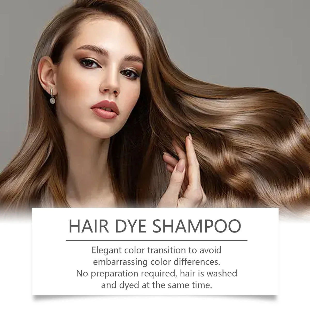 EELHOE 100ml Red Hair Color Shampoo Herbal Extracts Nourishing Care Long-Lasting Color Gentle Healthy Dyeing for All Hair Types