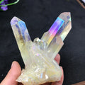Rainbow Angel Aura Quartz Crystal Cluster