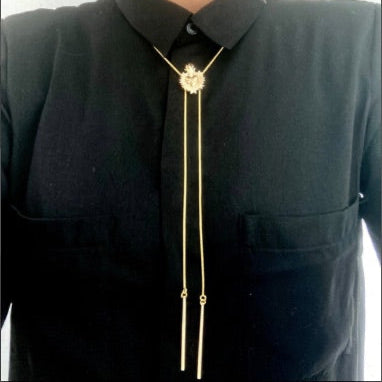 Sacred Heart Bolo Necklace – Goth Jewelry Thin 14k Gold Plated Chain – Goth Candles