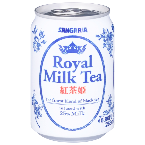 Sangaria Royal Milk Tea can on a white background Sangaria Royal Milk Tea