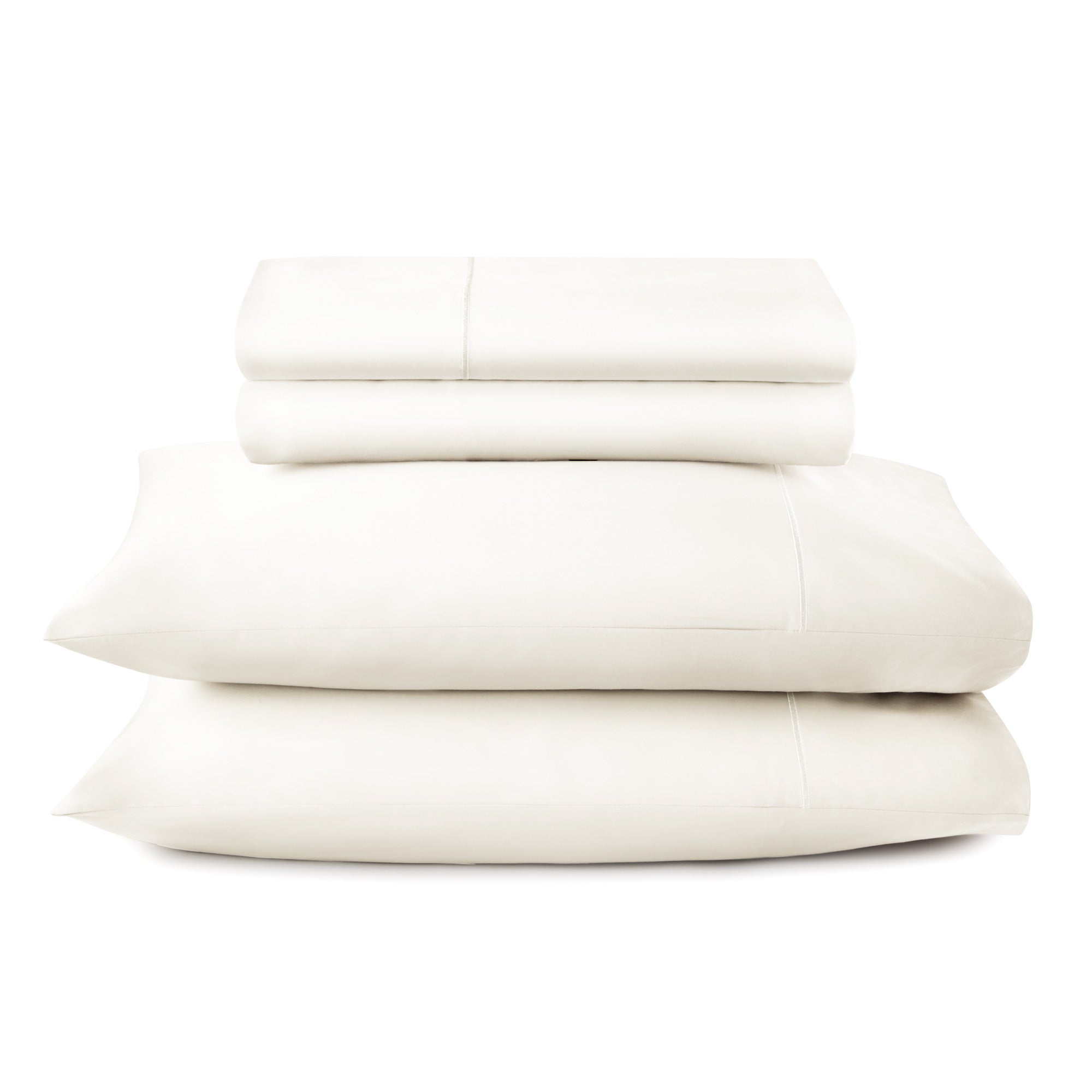 Stack of white folded bedding on a white background. 100% GOTS-Certified &amp; Fairtrade-Certified Organic Cotton
Made in India
High quality, dense 500-thread-count sateen weave becomes luxuriously soft with washing
Durable elastic band
Non-toxic, hypoallergenic, naturally breathable, and cooling
16" deep pocket, ideal for plush mattresses
Easy Care, Machine Wash and Tumble Dry
