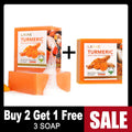 LKIAE Organic Turmeric Soap Bar, Natural Herbal Hand Made Whitening Soap, Remove Melanin, Acne, Spots, For Face And Body,200g