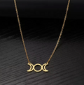 Triple Moon Goddess Necklace