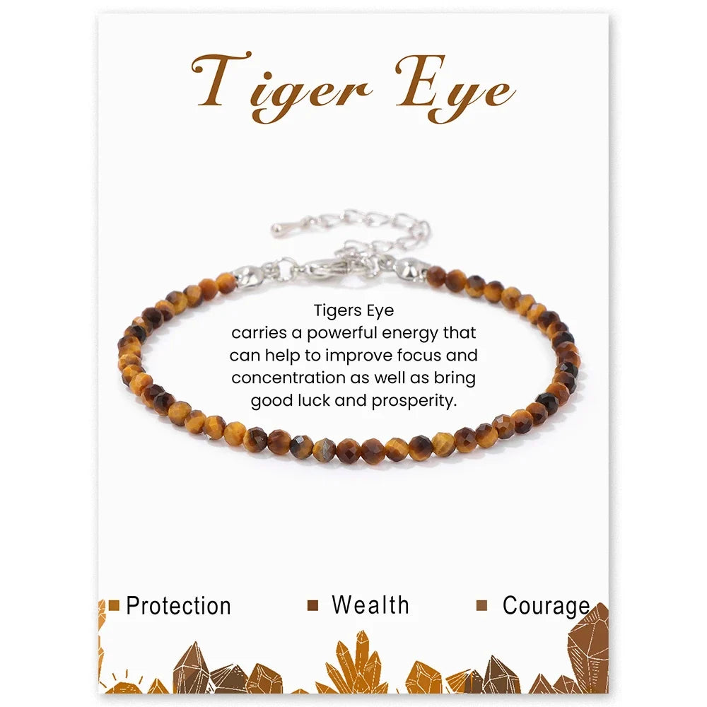 Faceted Gemstone Bead Bracelets