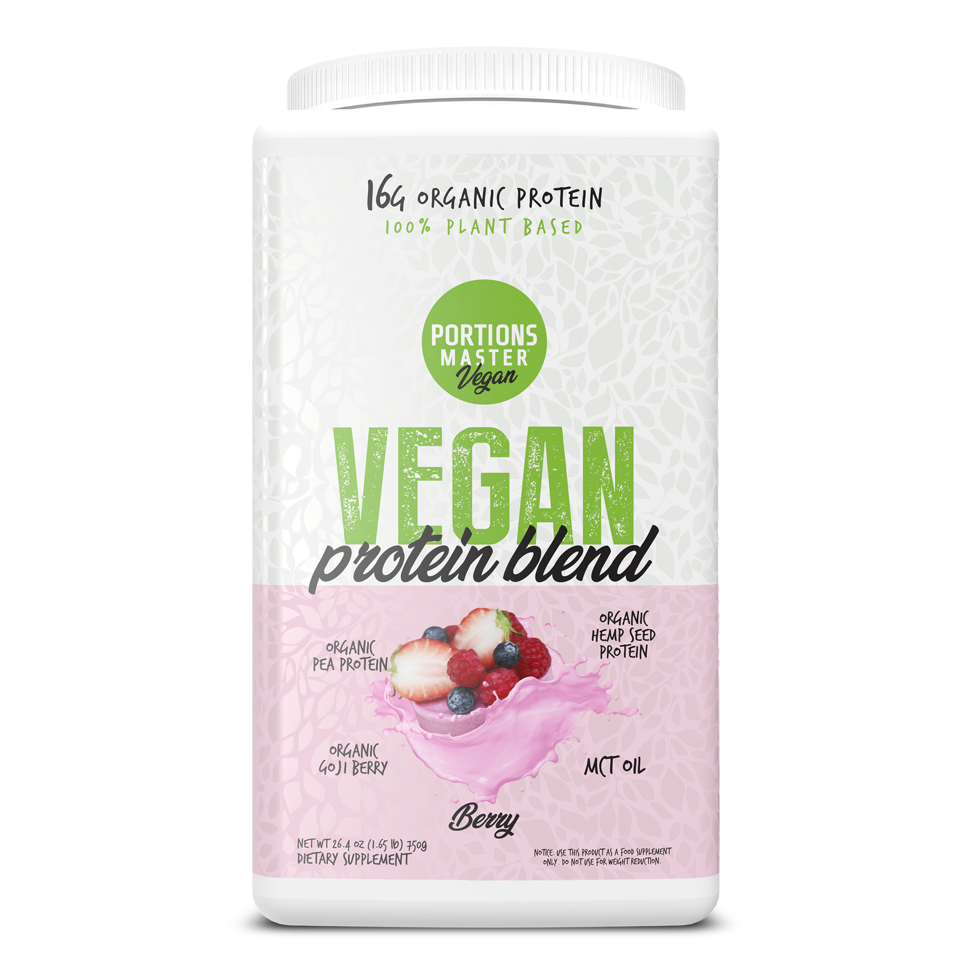 Portions Master Vegan Protein Blend Berry