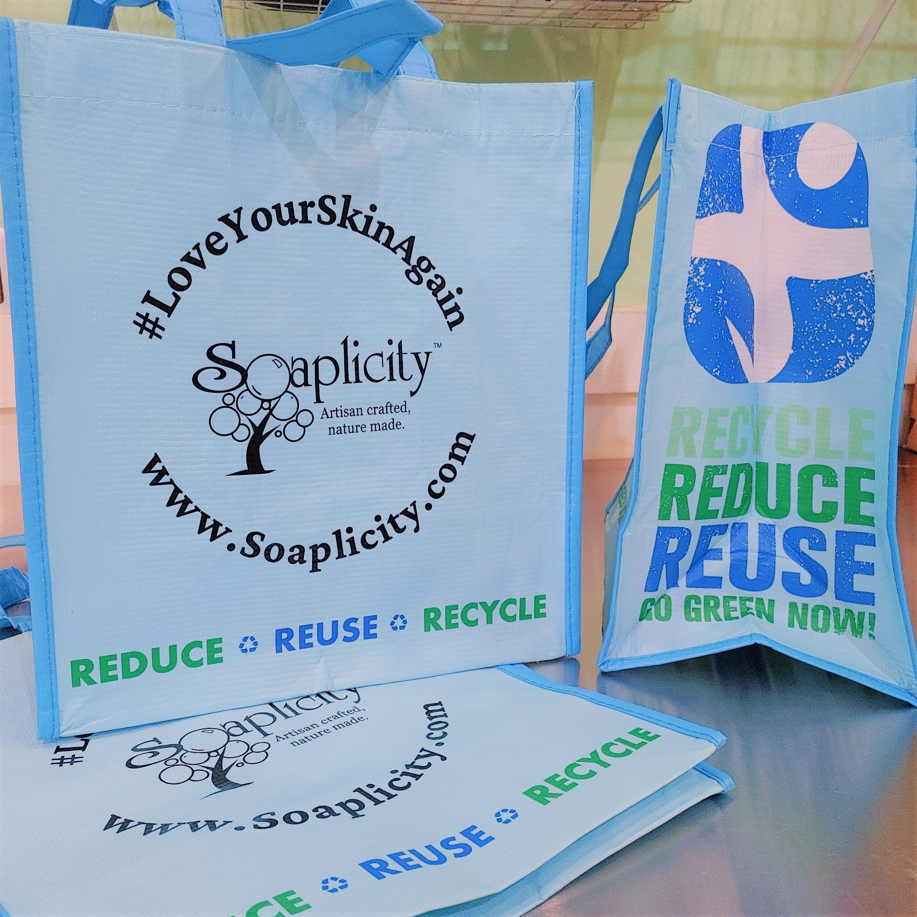 Soaplicity Reusable Shopping Tote Bags